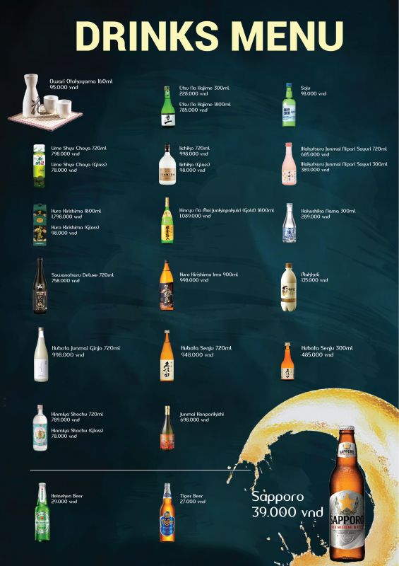 Menu Nước
